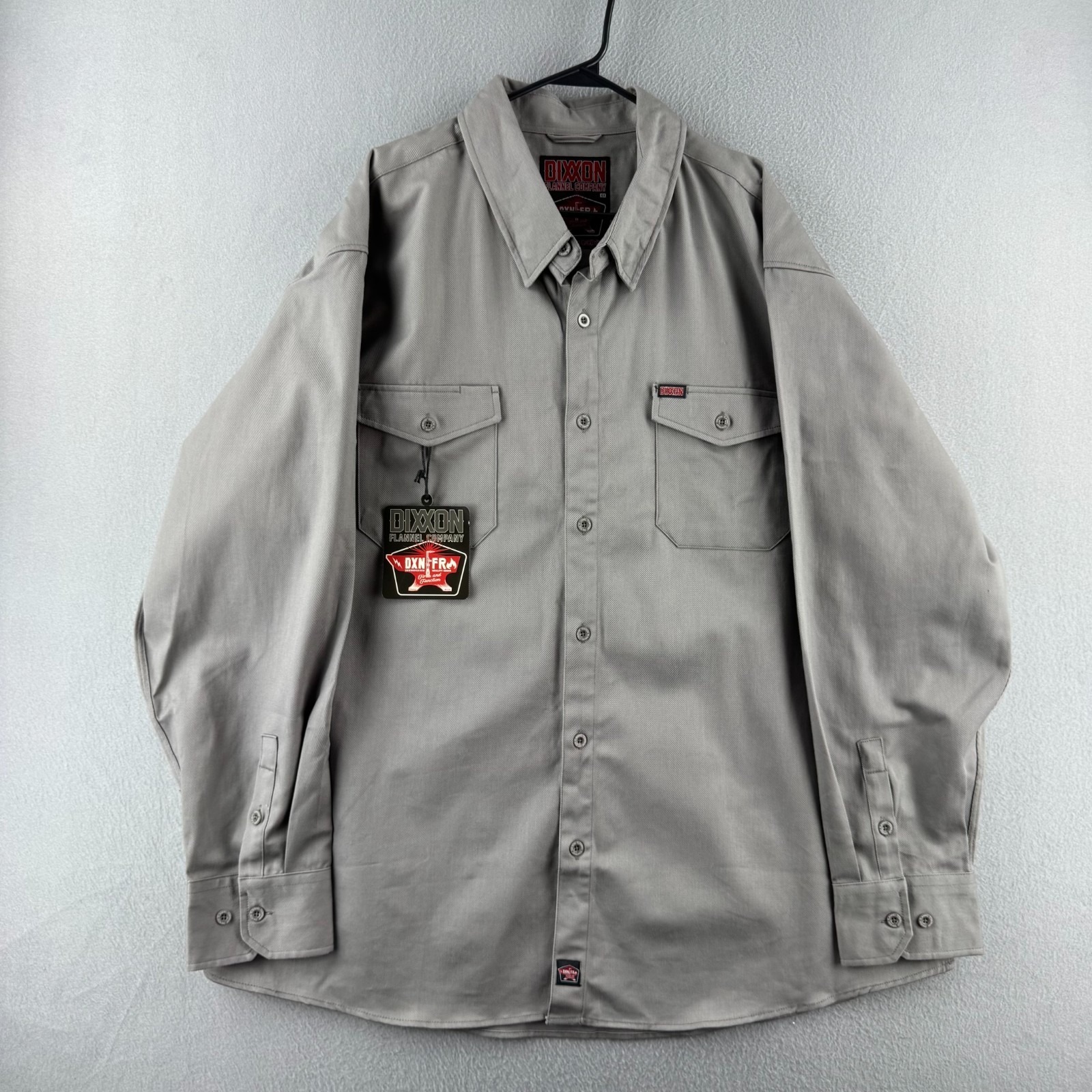 Dixxon Flannel Co Shirt Mens 4xl Gray Fr Flame Resistant Workwear Cotton Nwt